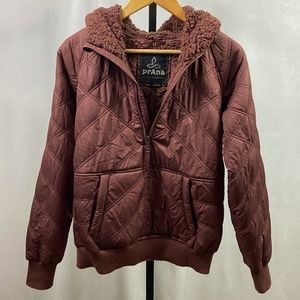 prAna Esla Half Zip fleece lining interior DWR